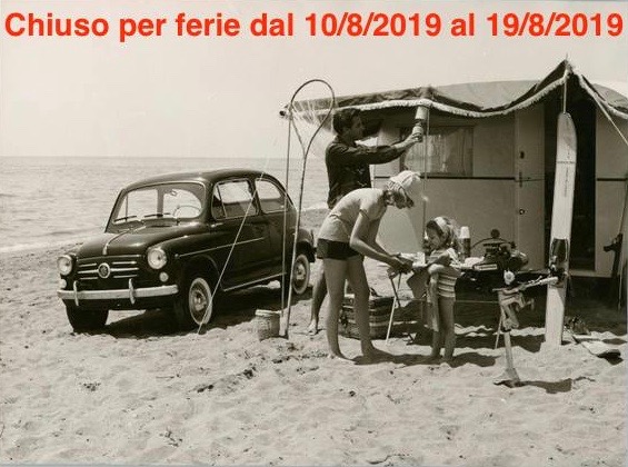 Chiusura estiva Agosto 2019
