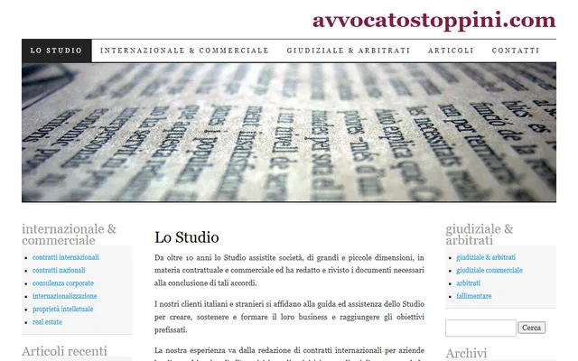 Anteprima del sito Avvocato Stoppini